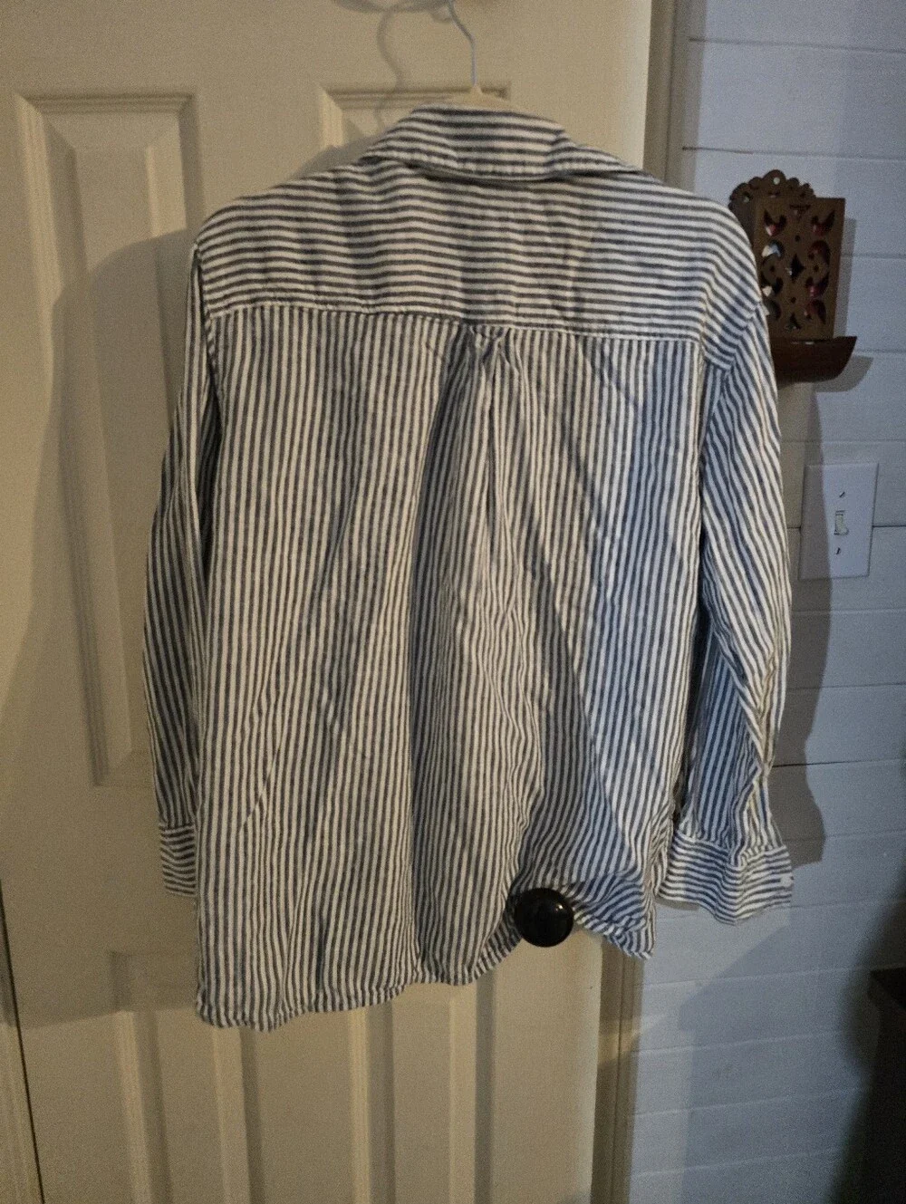 Old Navy Stripe Cotton Lounge Pants & Shirt Set - Blue/White